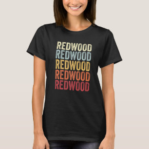Redwood Texas Redwood TX Retro tekst T-shirt