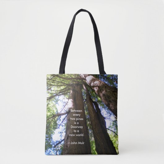Redwood Trees met Muir Quote Draagtas (Voorkant)