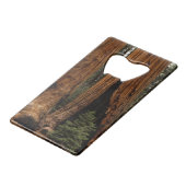 Redwood Trees, Sequoia National Park. Kredietkaart Flessenopener (Voorkant Gekanteld)