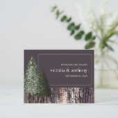 Redwoods & Bark, rustieke bruiloft dank u Briefkaart (Staand voorkant)