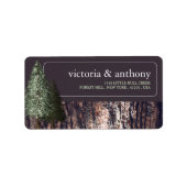 Redwoods & Bark, Rustieke bruiloft Etiket (Voorkant)