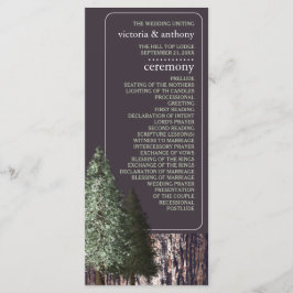 Redwoods & Bark, Rustieke bruiloft Programma