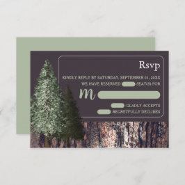 Redwoods & Bark, Rustieke bruiloft RSVP
