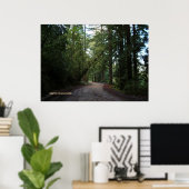 Redwoods Mountain Road Poster (Thuiskantoor)