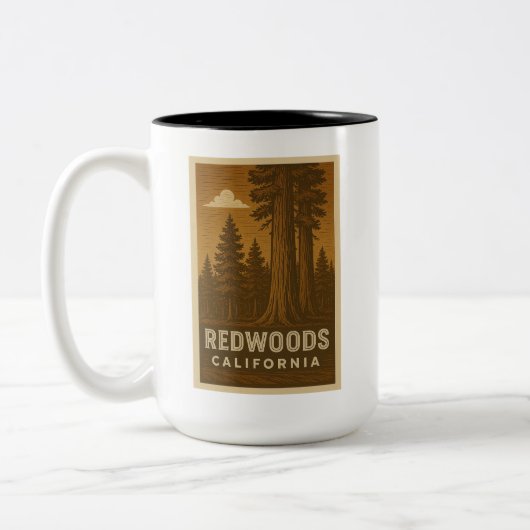 Redwoods National Park California Large Mug (Gauche)