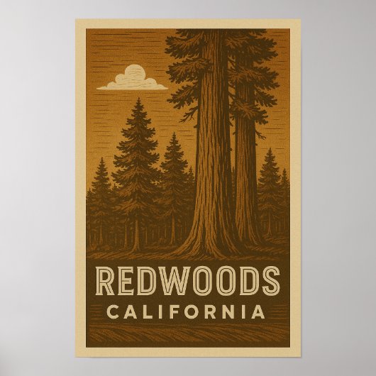 Redwoods National Park California Poster (Voorkant)