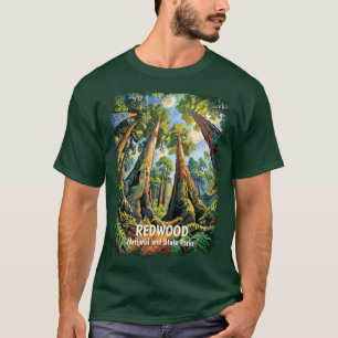 Redwoods National Park Californië Van Gogh Custom T-shirt