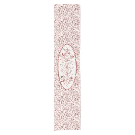 Redwork Christmas Table Runner - stijl Korte Tafelloper (Voorkant)