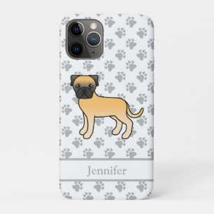 Reebruin Bullmastiff Cute Cartoon Hond & Naam iPhone 11 Pro Hoesje