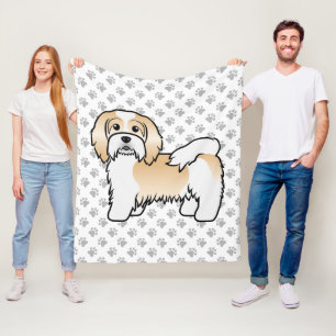 Reebruine En Witte Havanese Mopshond Fleece Deken