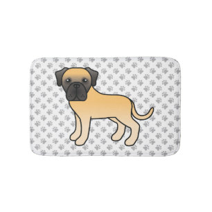 Reebruine Engelse Mastiff Cute Cartoon Hond & Poot Badmat
