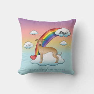 Reebruine Italiaanse Windhond Mooie Hond Regenboog Kussen