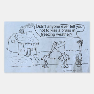 Reed Kissons Brass Retangular Sticker
