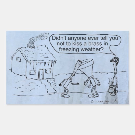 Reed Kissons Brass Retangular Sticker (Voorkant)