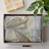 Reed Warbler Bird Marsh Frans Script Decoupage Tissuepapier (Geschenk)