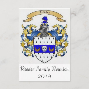 Reeder Family Reunion 2014 Custom Invitations Kaart
