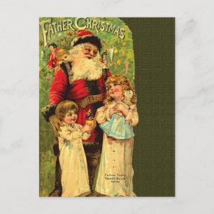 Réédition Carte postale de Noël du Père victorien