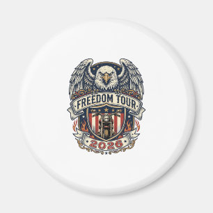 reedom Tour 2026 Vintage Eagle Motorfiets Magneet