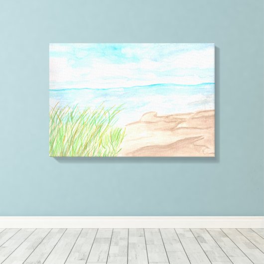 Reeds Beach Canvas Afdruk (Insitu (Houten vloer))