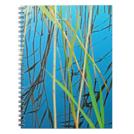 Reeds in een meer notitieboek