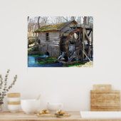 Reeds Spring Mill in januari Poster (Keuken)