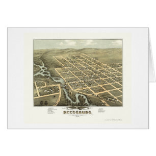 Reedsburg, carte panoramique de WI - 1874