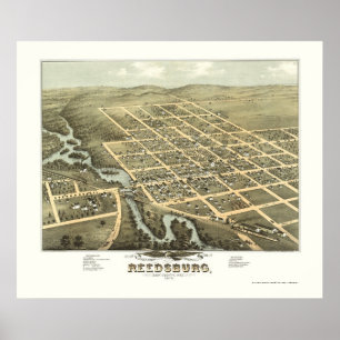 Reedsburg, WI Panoramic Map - 1874 Poster