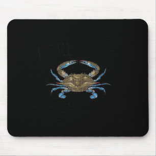 Reedville Virginia Blauwe Krab sinds 1874 Zwarte L Muismat