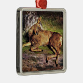 Reeën in het bos (door Rosa Bonheur) Metalen Ornament (Rechts)