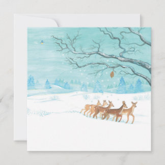 Reeëngroep in de Winter Feestdagenkaart