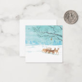 Reeëngroep in de winter notitiekaartje (Voorkant / Achterkant in situ)