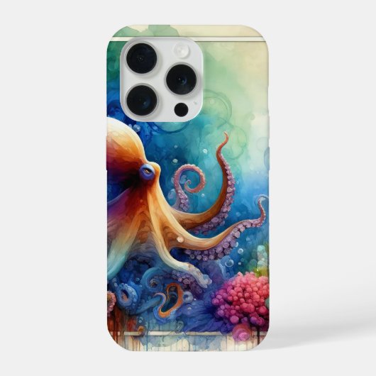 Reef Exploration 2 - Watercolor iPhone Hoesje (Achterkant)