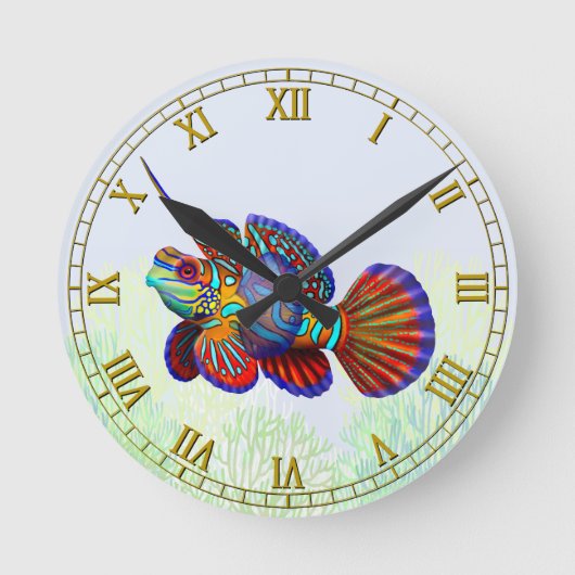 Reef Mandarin Dragonet Goby Fish Wall klok (Voorkant)