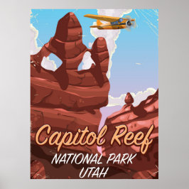 Reef-reisposter Capitol Reef National park Utah. Poster