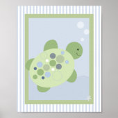 REEF TURTLE 8 x 10 BABY NURSERY ROOM PRINT (Voorkant)