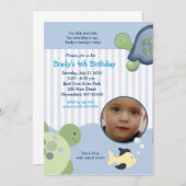 REEF TURTLE Foto 5x7 Aangepaste uitnodiging op fee (Voorkant / Achterkant)