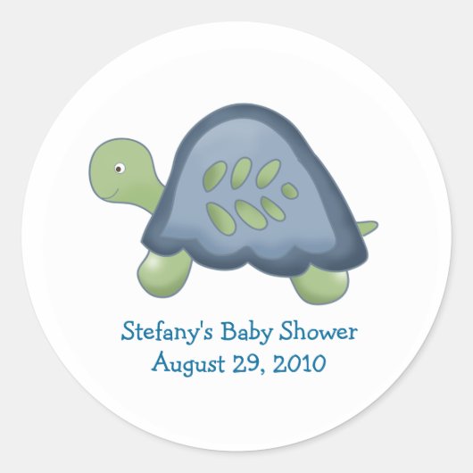 Reef Turtle Gepersonaliseerde Favor Stickers (Voorkant)