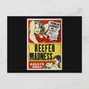Reefer madness retro vintage poster briefkaart