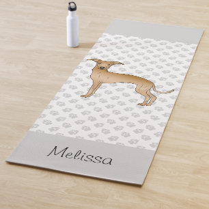 Reehout Italiaanse Windhond Mooie Hond Met Aangepa Yogamat