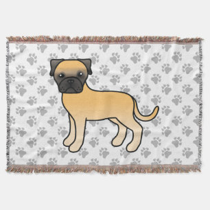 Reekalf Bullmastiff Schattige Cartoon Hond Deken