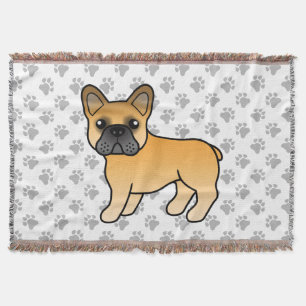 Reekalf Franse Bulldog Schattige Cartoon Hond Deken