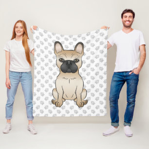 Reekalf Met Zwarte Masker Franse Bulldog / Franse  Fleece Deken