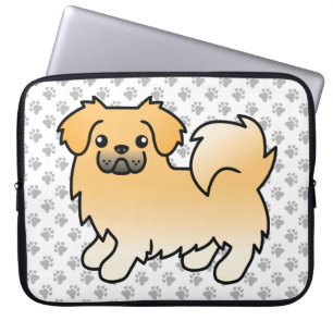 Reekalf Tibetaanse Spaniel Schattige Cartoon Hond Laptop Sleeve
