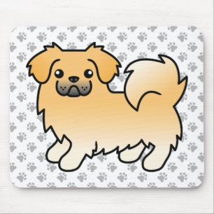 Reekalf Tibetaanse Spaniel Schattige Cartoon Hond Muismat