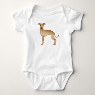 Reekhondje Italiaans windhond leuk cartoon hond on Romper