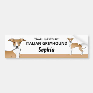 Reekleurig Wit - Reizen Met Mijn Iggy Hond Bumpersticker