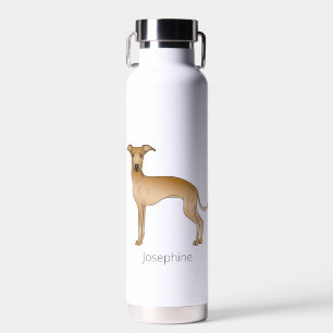 Reekleurige Italiaanse Windhond Cute Hond Met Aang Waterfles