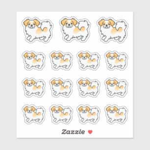 Reekleurige Tibetaanse Spaniel Aardige Cartoon Hon Sticker
