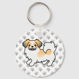 Reekleurige Tibetaanse Spaniel Cute Hond Sleutelhanger