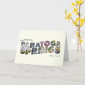 Reeks 02 van de Lentes van Saratoga Wenskaart Kaart (Gele Bloem)